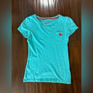 Aeropostale Turquoise Tee with Red Logo